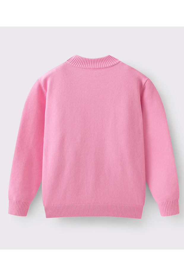 بلوفر بأكمام كاملة - وردي - 2