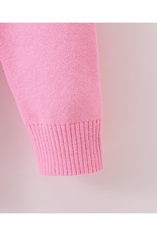 بلوفر بأكمام كاملة - وردي - 5