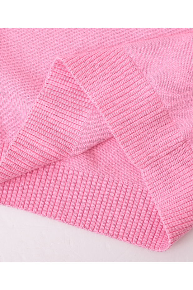 بلوفر بأكمام كاملة - وردي - 6