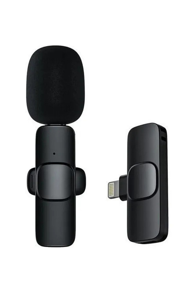 2 Adet Kablosuz Yaka Mikrofonu Iphone 2'li Mini Mikrofon K9 - 2