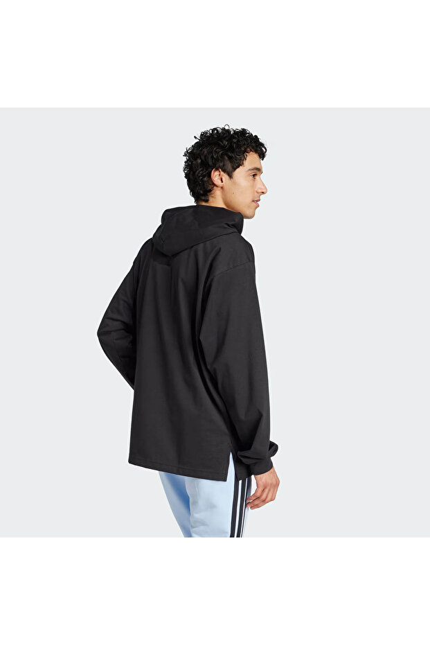 Essentials Big Logo Single Jersey Siyah Erkek Sweatshirt In6183 - 2