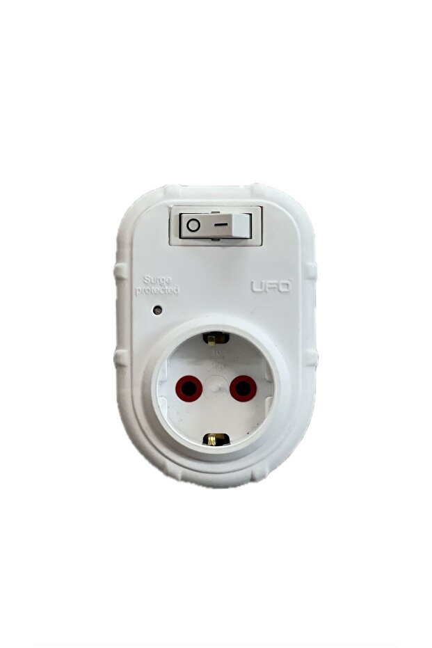 Current Protected Socket (Single) White Color Thermal Shock Protected Grounded Switched High Joule 3000 Watts - 1