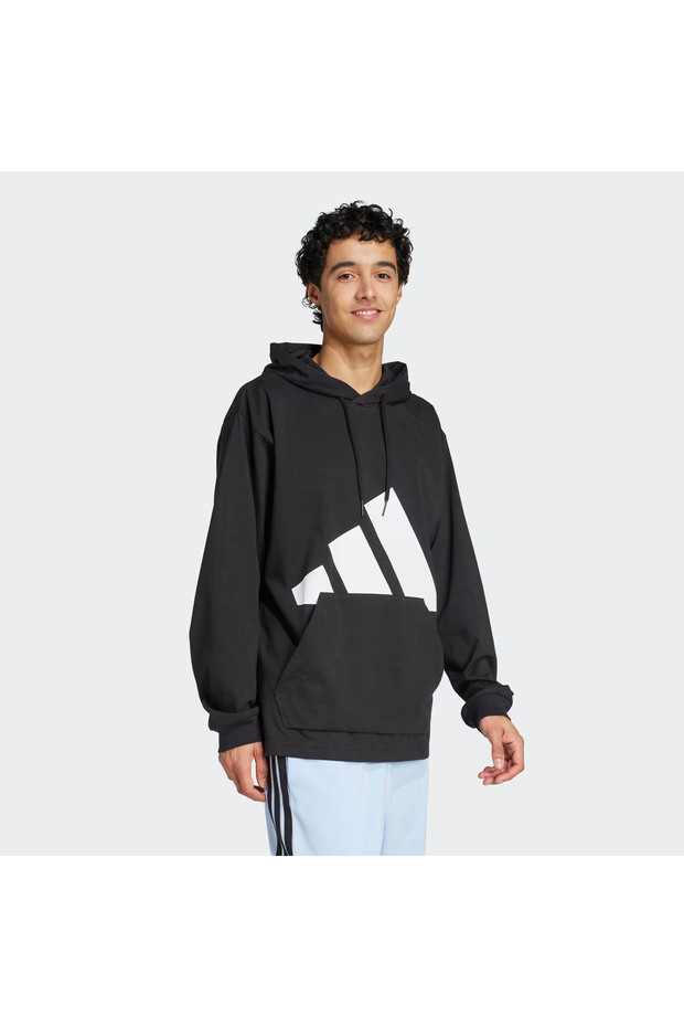 Essentials Big Logo Single Jersey Siyah Erkek Sweatshirt In6183 - 3