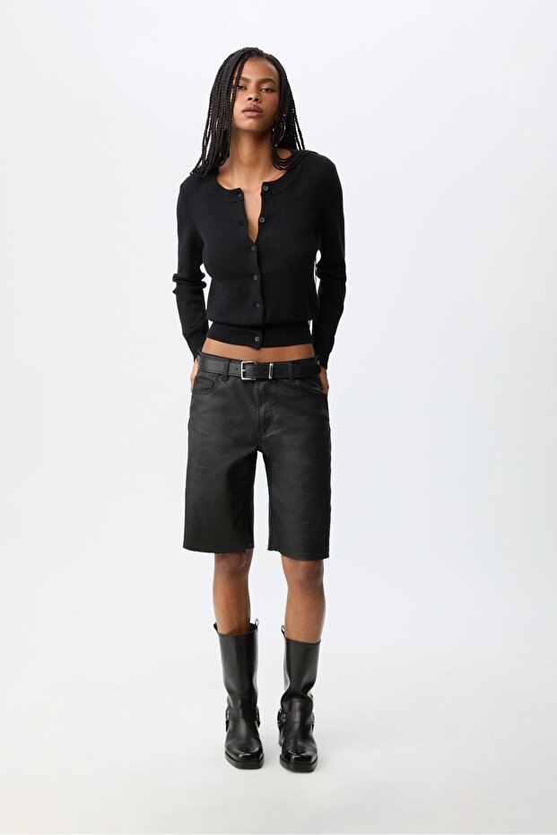 Düğmeli Triko Hırka - 2