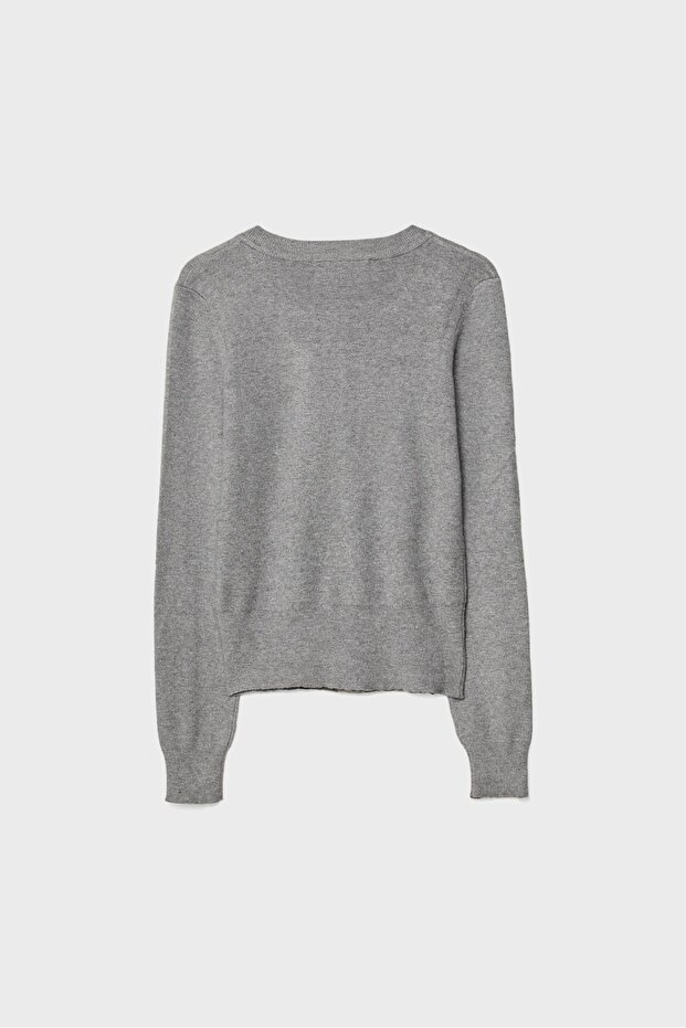 Düğmeli Triko Hırka - 7