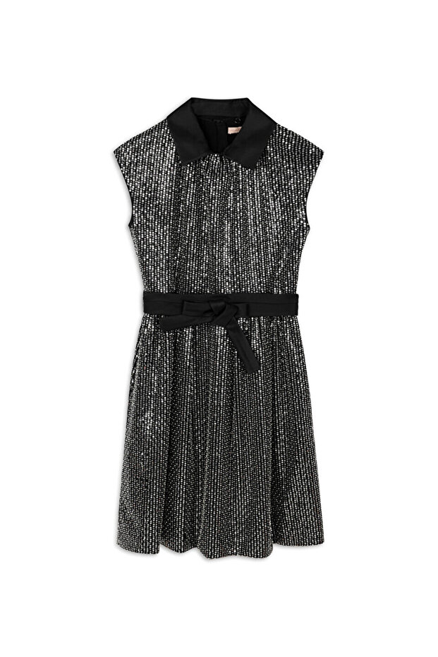 Payetli mini elbise - 3