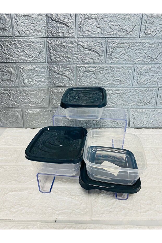 حاوية تخزين مستطيلة عصرية 400 مل 5 قطع