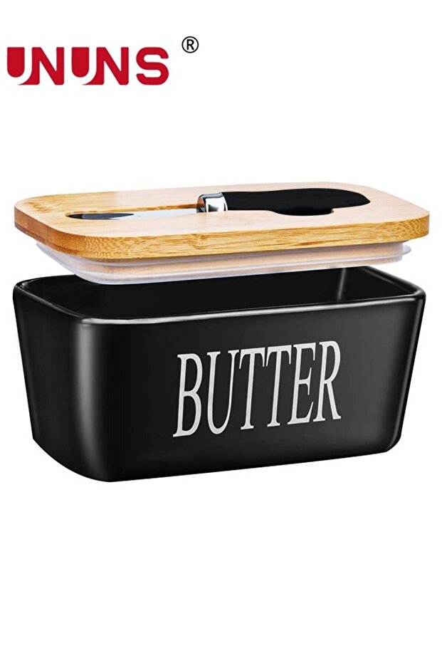 Butter Dish With Lid And Knife,Airtight Porcelain Butter Container,Large Ceramic Butter Storage Wit