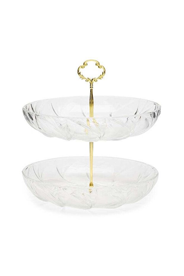 2-Piece Glass Serving Tray Set