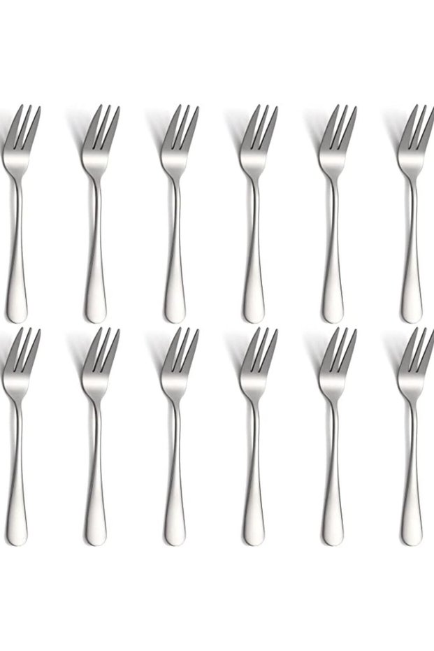 Dessert Forks 12 Pieces Stainless Steel Forks For Cake Salad Fruit