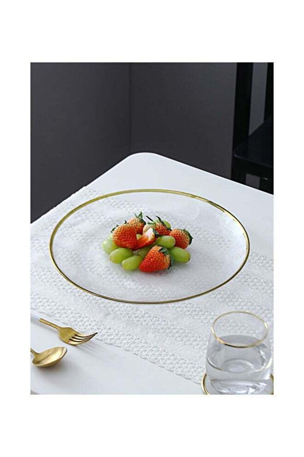 Nordic Style Creative Phnom Penh Glass Plate Clear 21.2x2.4cm