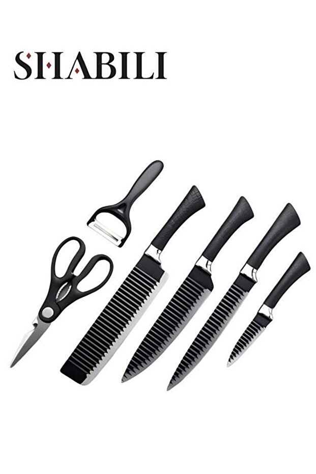 6-piece Kitchen Rust-proof Knife Set with Meat Cleaver, Vegetable Knife, Fruit Knife, Stainless Steel Knife Set, Non-stick and Scratch-resistant, Suitable for Cooking Enthusiasts, Chefs, Women