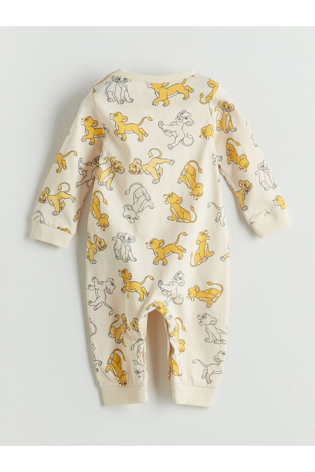 New Season Simba Printed Baby Boy Snap Jumpsuit 2-Piece Set - 4
