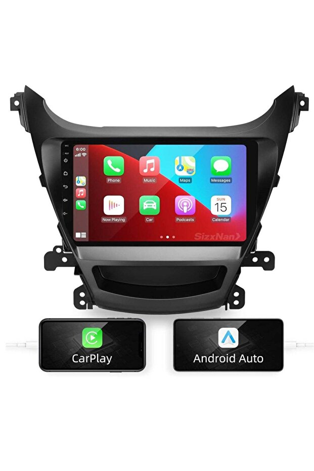 Android Car Stereo for Hyundai Elantra 2014 2015, 2GB RAM 32GB ROM, 9 Inch, Apple Carplay, Mirro