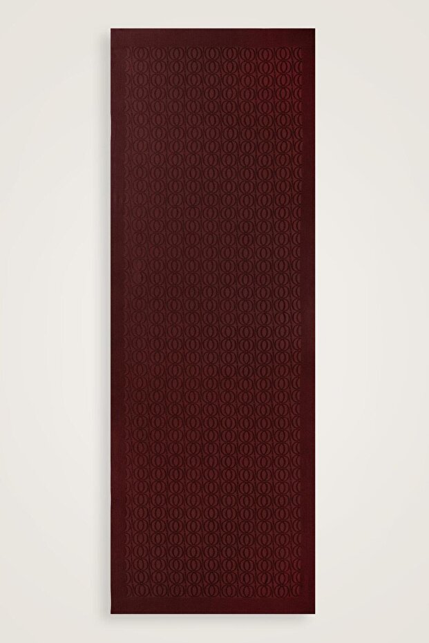Bambunoor Claret Red Naia Cotton Shawl 70X210