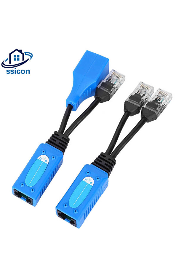 1 Pair uPOE cable kit RJ45 splitter combiner CCTV POE Adapter Cable Passive Power Cable For IP Camer