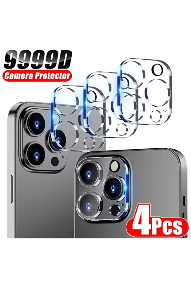 4 قطع زجاج عدسة لهاتف iPhone 15Pro Max NNBILI 4 قطع زجاج واقي لعدسة الكاميرا لهاتف iPhone 16 13 12 11