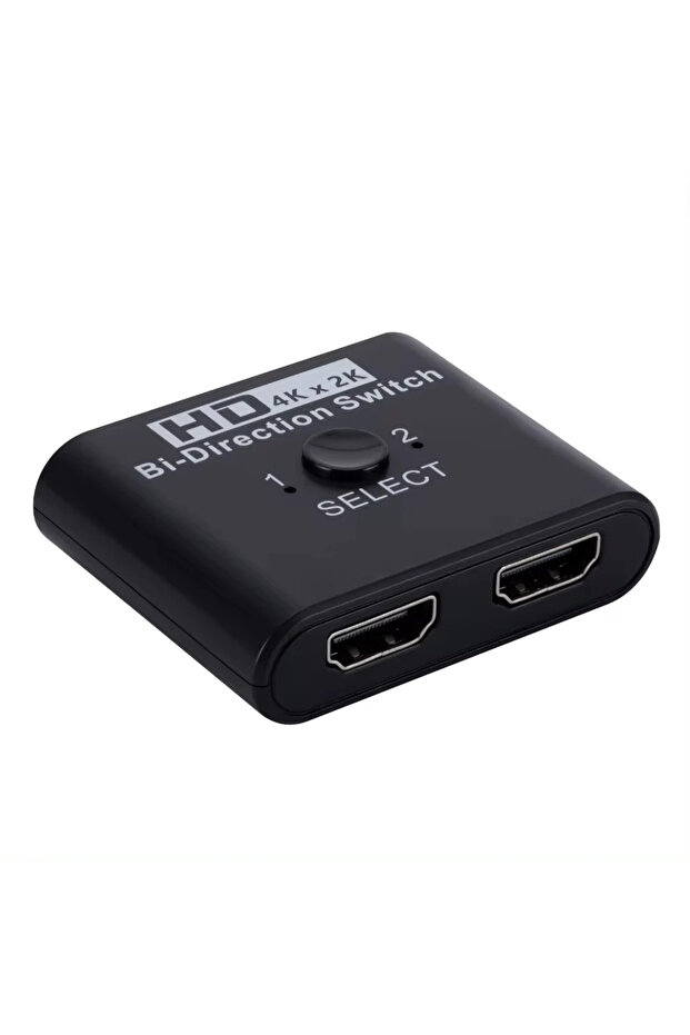 black 4K 60Hz HDMI Bi-Directional Switch 2x1 Splitter 2 Ports Input 1 Output For PC Laptop Monitor T