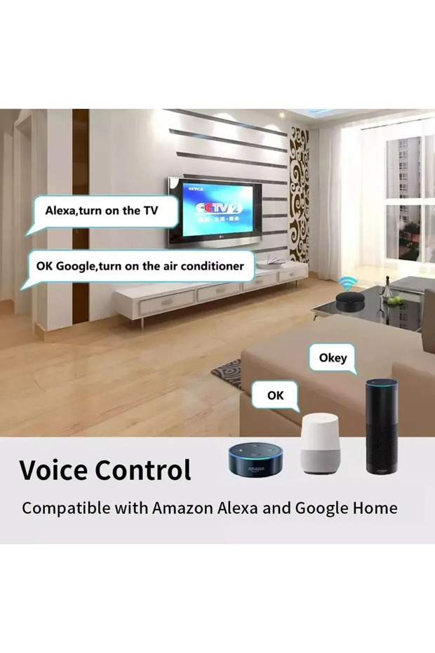 جهاز التحكم عن بعد الجديد Tuya Smart WiFi IR مع مستشعر درجة الحرارة والرطوبة لمكيف الهواء والتلفزيون - 4
