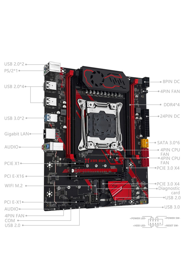 Motherboard+CPU+RAM MACHINIST X99 RS9 Motherboard LGA 2011-3 Intel Xeon E5 2680 V4 CPU And DDR4 16GB - 2