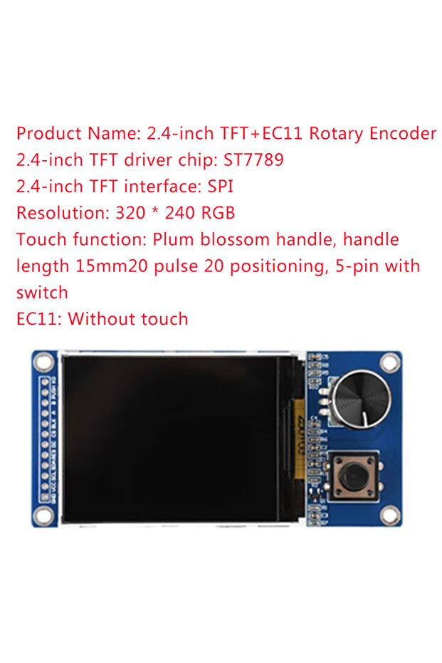 2.4-TFT screen EC11 0.96/1.3/1.8/2.4-inch OLED display screen with matrix 4 key interfaces/EC11 rota - 1