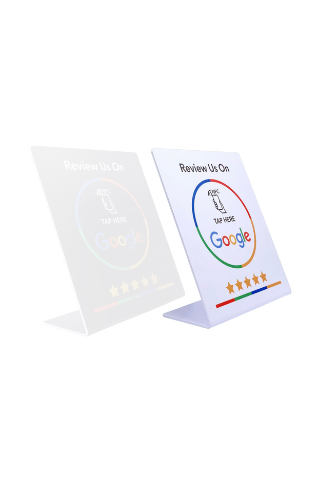 White-LK-B-NFC 5YOA NFC Card Google Review Station 13.56Mhz programable table NFC Google Reviews di