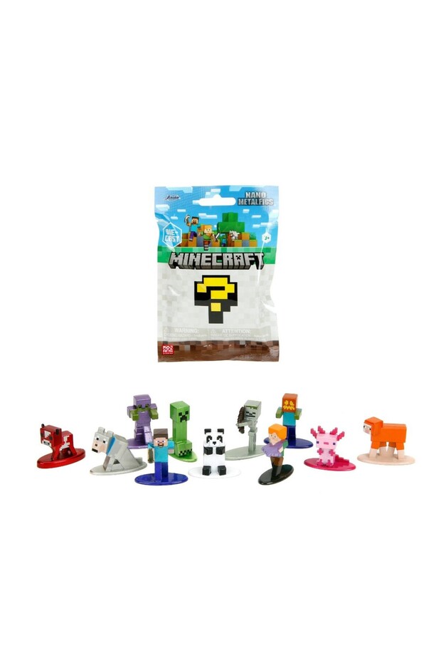 Minecraft Nano Metalfigs Sürpriz Paket– 13 Farklı Figürden 1’i (Steve Alex Creeper Panda Axolotl vb) - 7