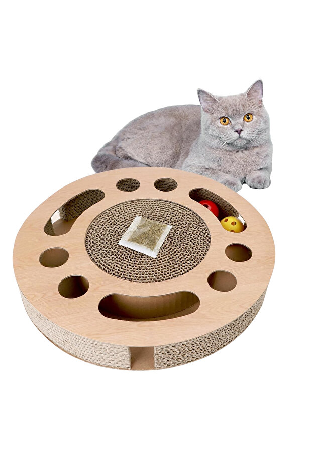 Sofia CONCEPT® 3-in-1 cat play set, round shape, brown - 1