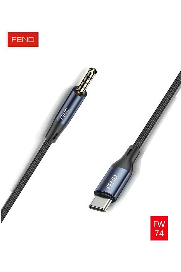 FW74 Type-C to 3.5mm AUX Cable Nylon Braided 1M Length