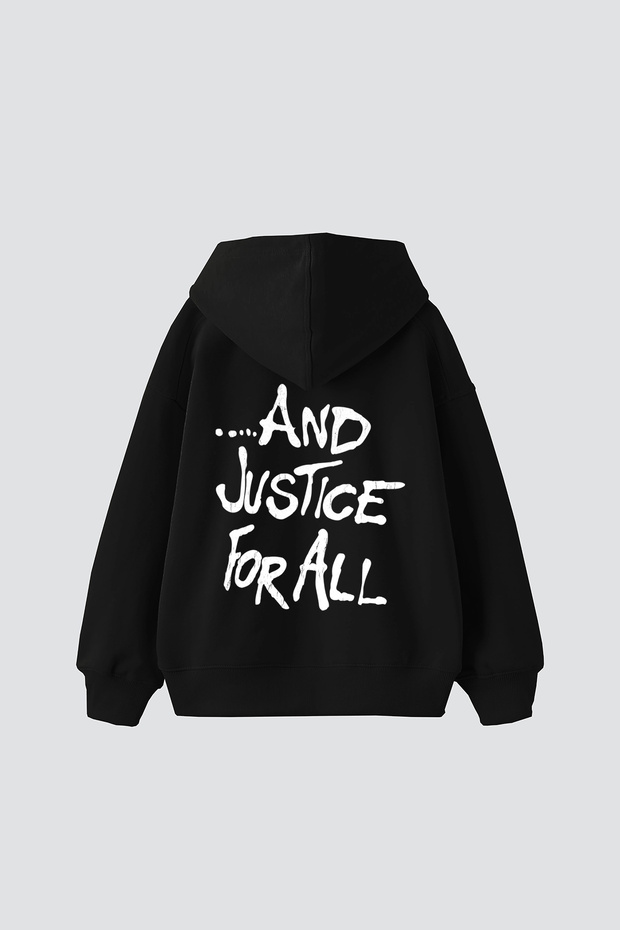 Metallica and Justice for All Printed Oversize Unisex Black