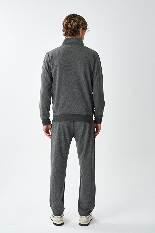 Men's Two Thread Large Size Sweat Suit Set E216 - 7