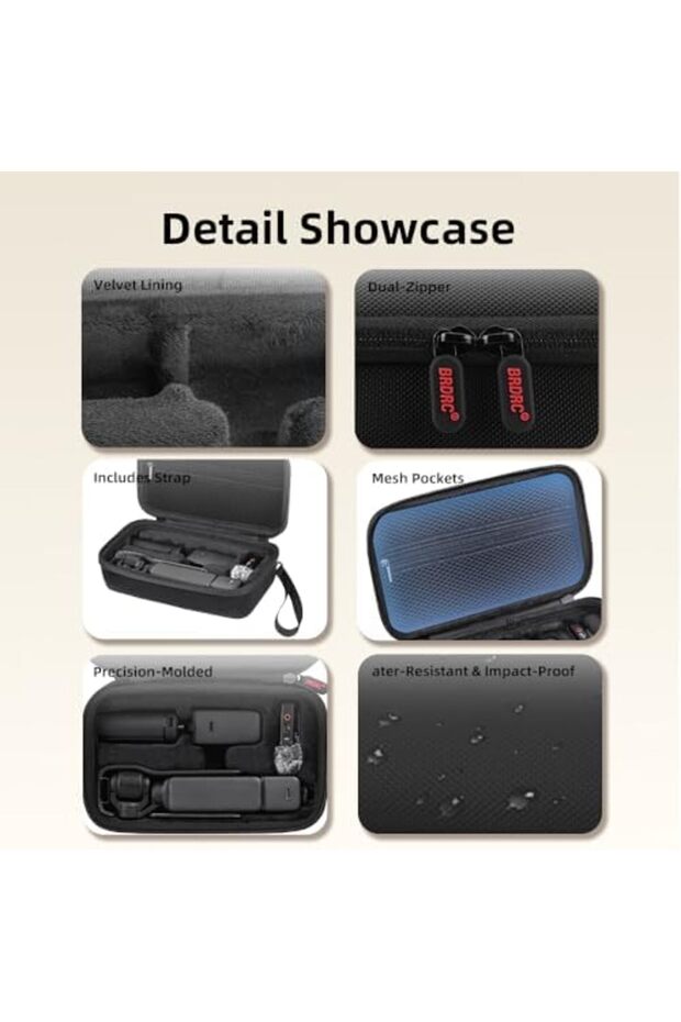 CENXI Hard Case for Pocket 3, Portable Nylon Protect Bag, MicroSD Card Cases for DJI OSMO Pocket 3 C - 8