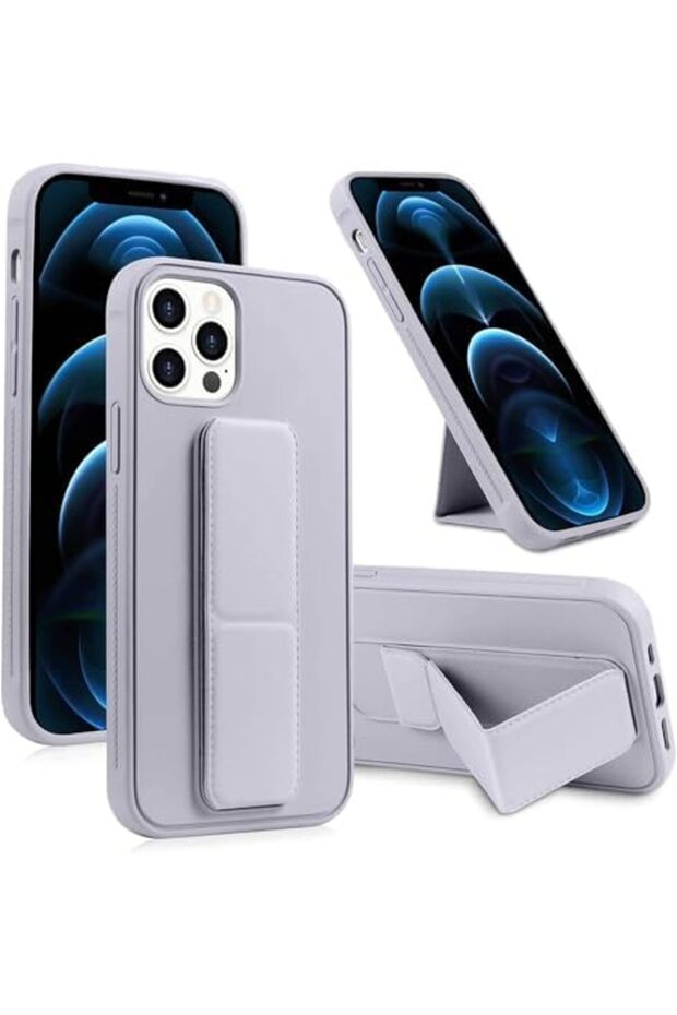 جراب حماية كاملة لهاتف iPhone 15 Pro Max مع حامل خلفي مغناطيسي مصنوع من السيليكون الناعم
