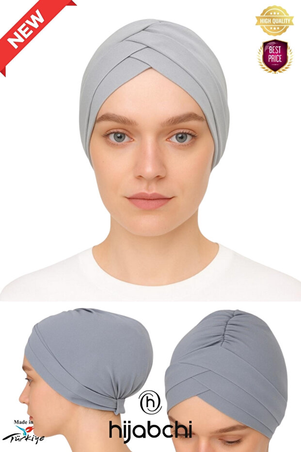 Çapraz Üç Bantlı Dış Bone Hazır Bone - Üç Çapraz Dış Bone - Açık Gri - 1