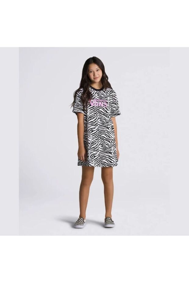 ZEBRA DAZE RELAXED TEE DRESS - 1
