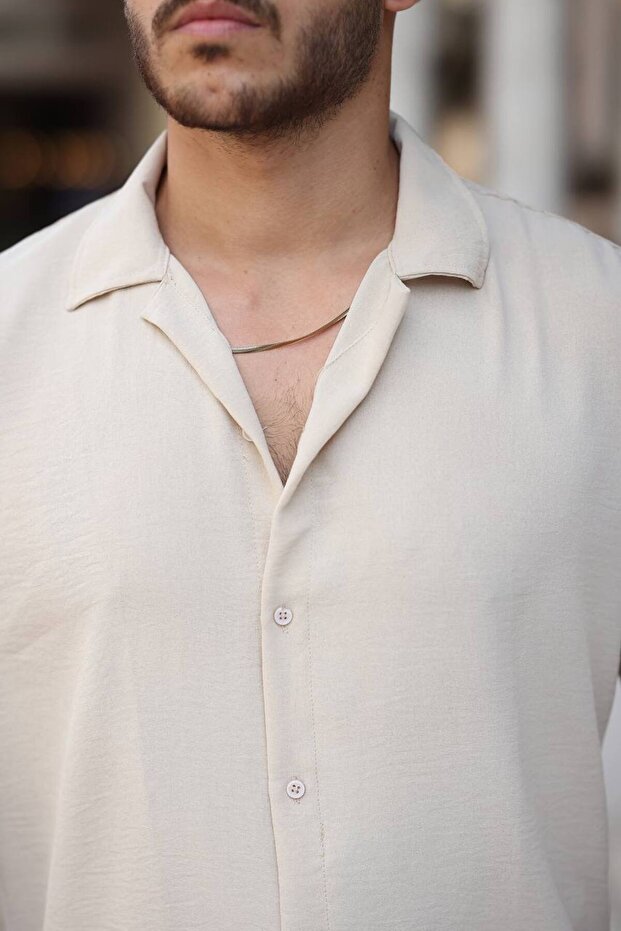 Aerobin keten super oversize gömlek - 6