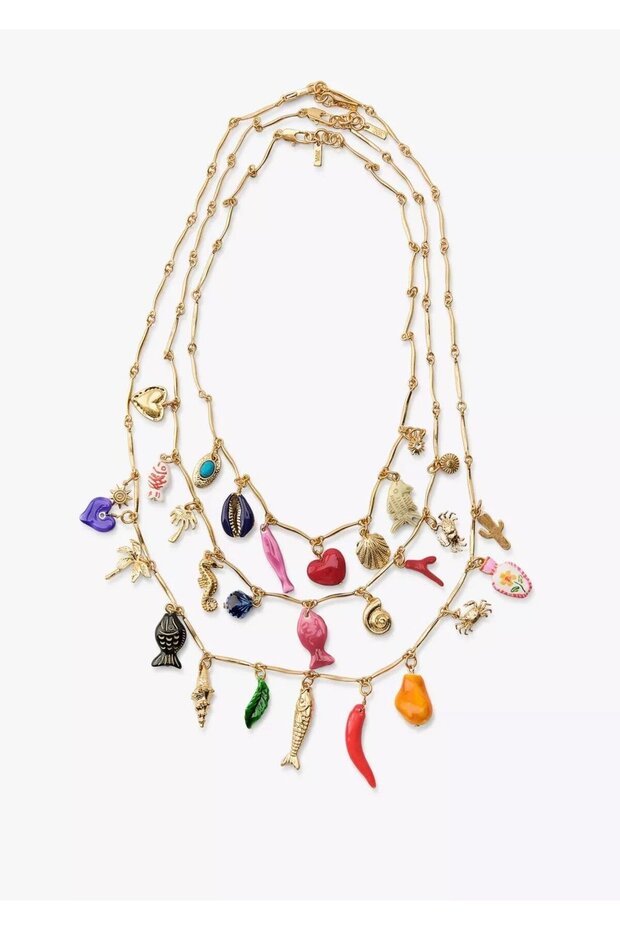 Marka 3lü Charm Kolye - 1