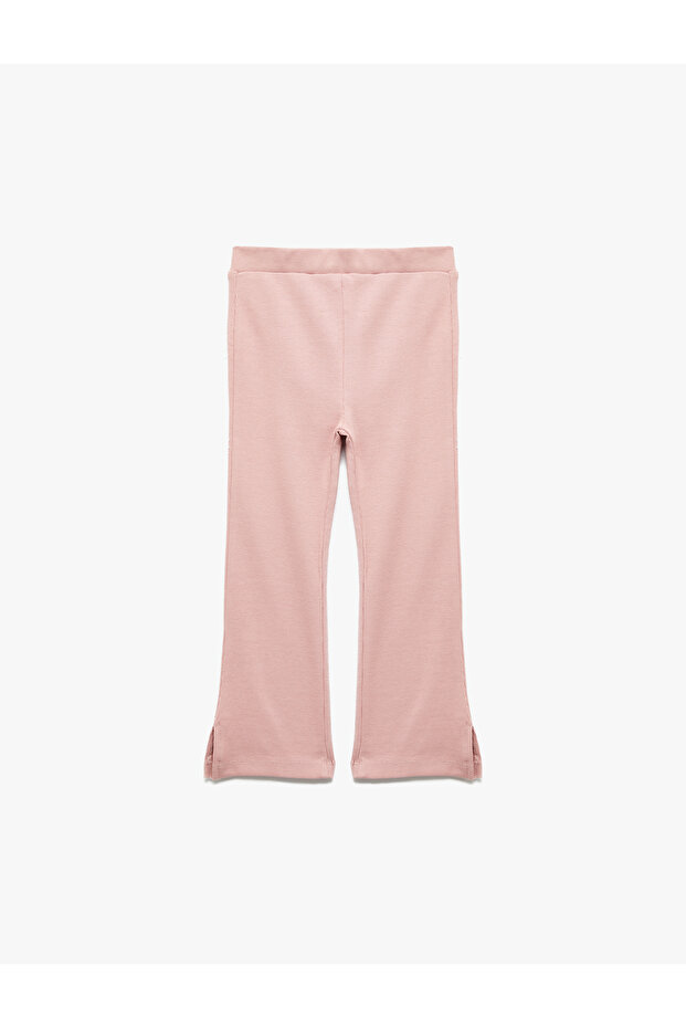 Elastic Waist Camisole Slit Detailed Spanish Leggings