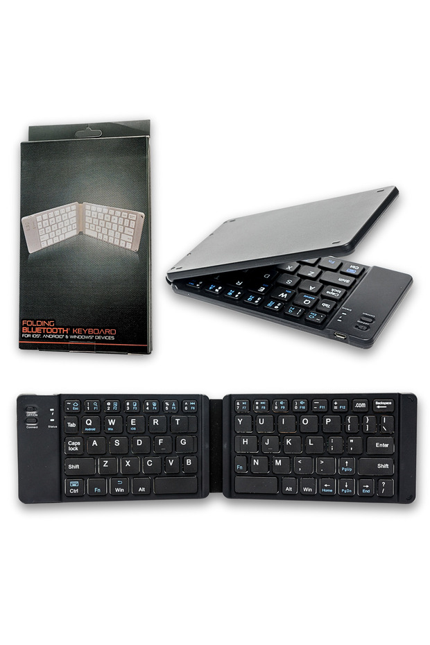 Universal Foldable Keyboard, wireless, Bluetooth connection, compatible with Windows, Android, IOS - 1