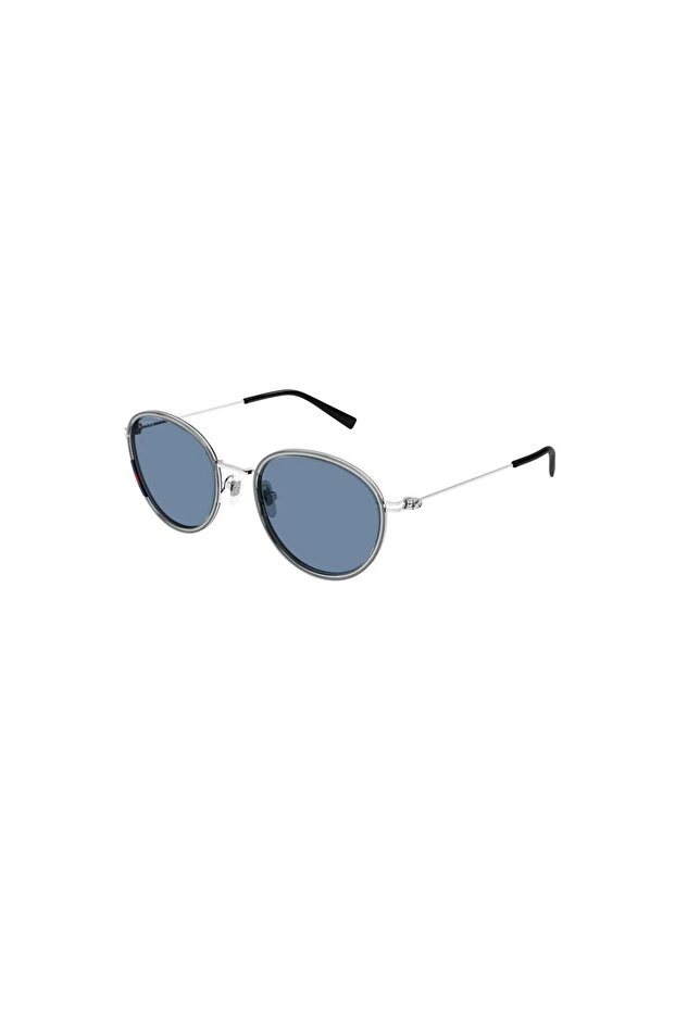 Gg 1849S 003 51 Unisex Oval Gray Metal Sunglasses