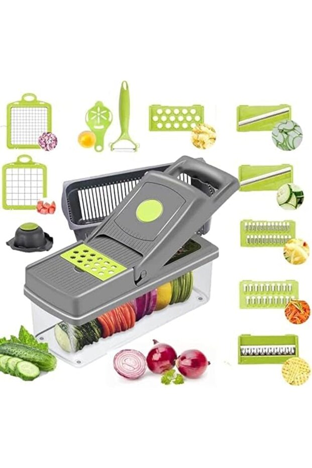 Vegetable Chopper, Pro Onion Chopper, Multifunctional 13 in 1 Food Chopper