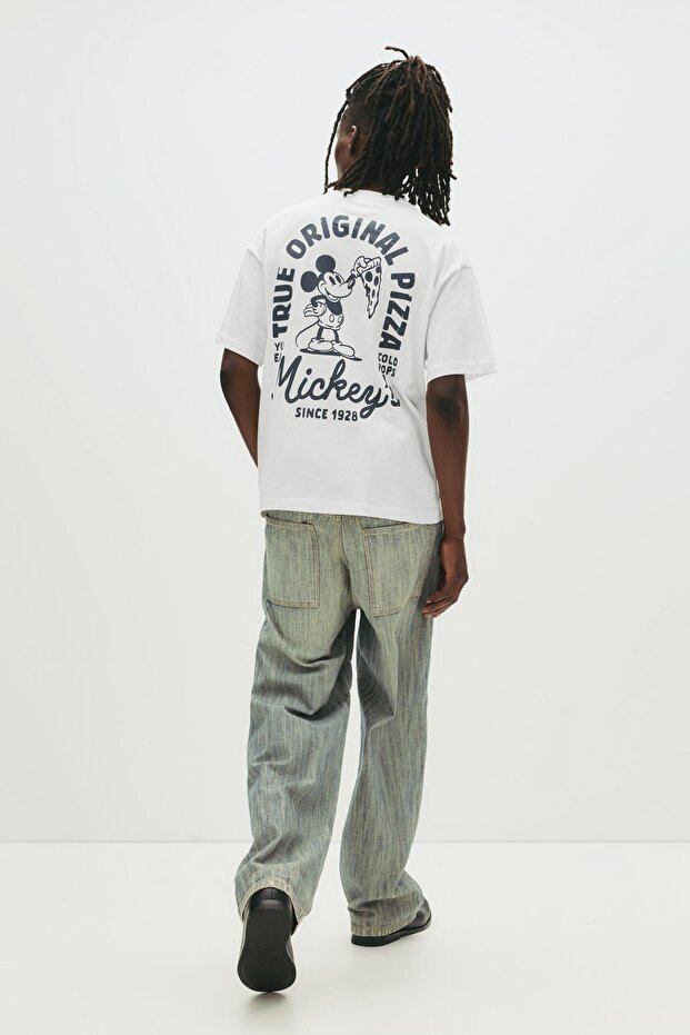 Mickey Mouse baskılı t-shirt - 4