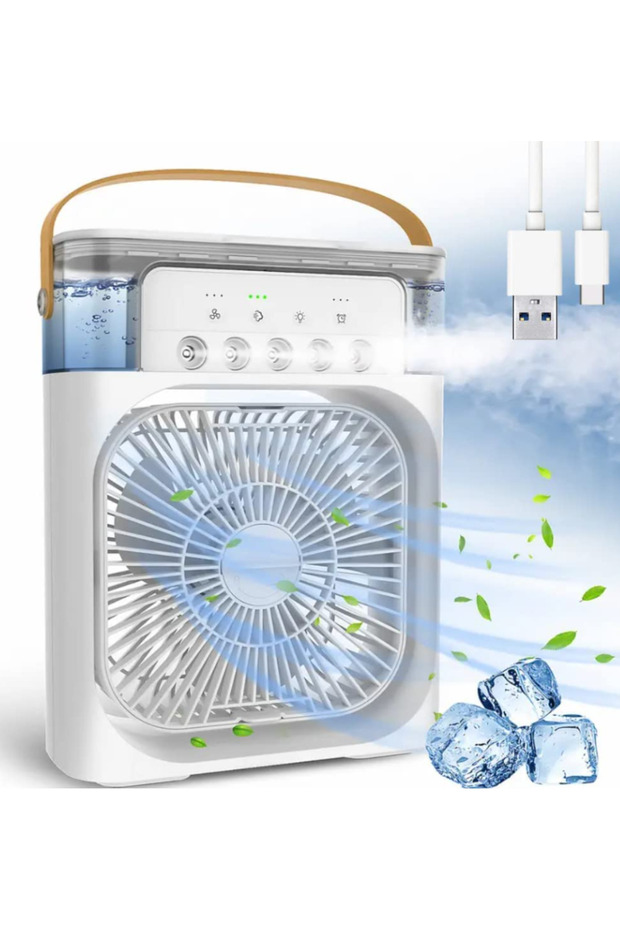 Mini ventilator portabil cu umidificator