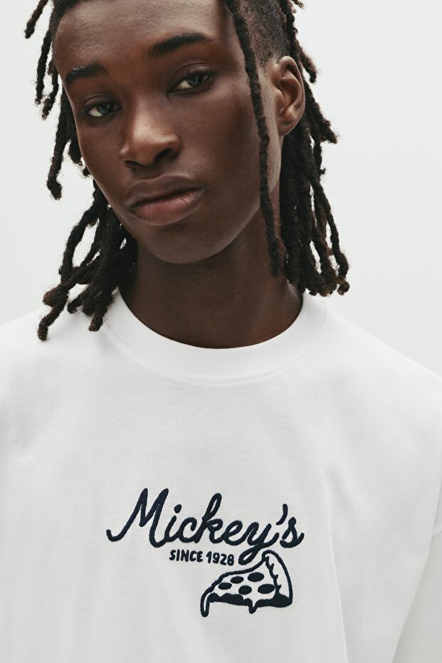 Mickey Mouse baskılı t-shirt - 5