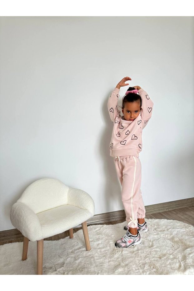 Heart Girl's Tracksuit Set