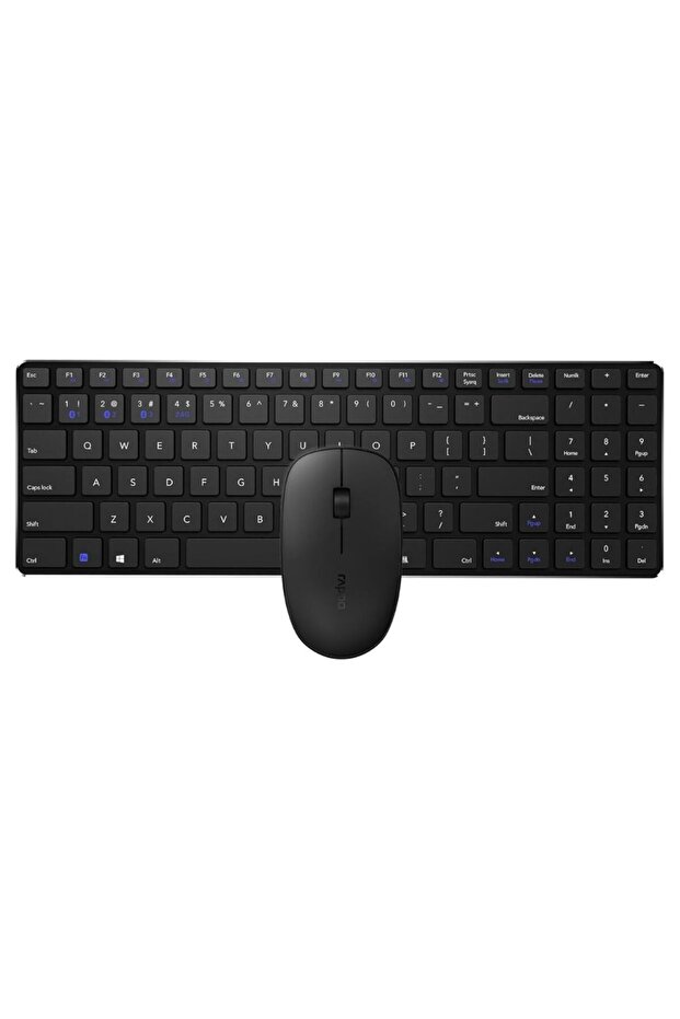 Wireless Keyboard and Mouse 9300M (QWERTY Keyboard and Ergonomic Bluetooth Mouse) Black - 1