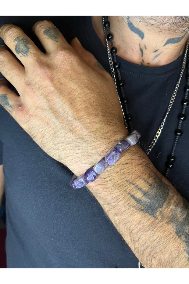 Rectangular Agate Stone Natural Stone Bracelet - 1