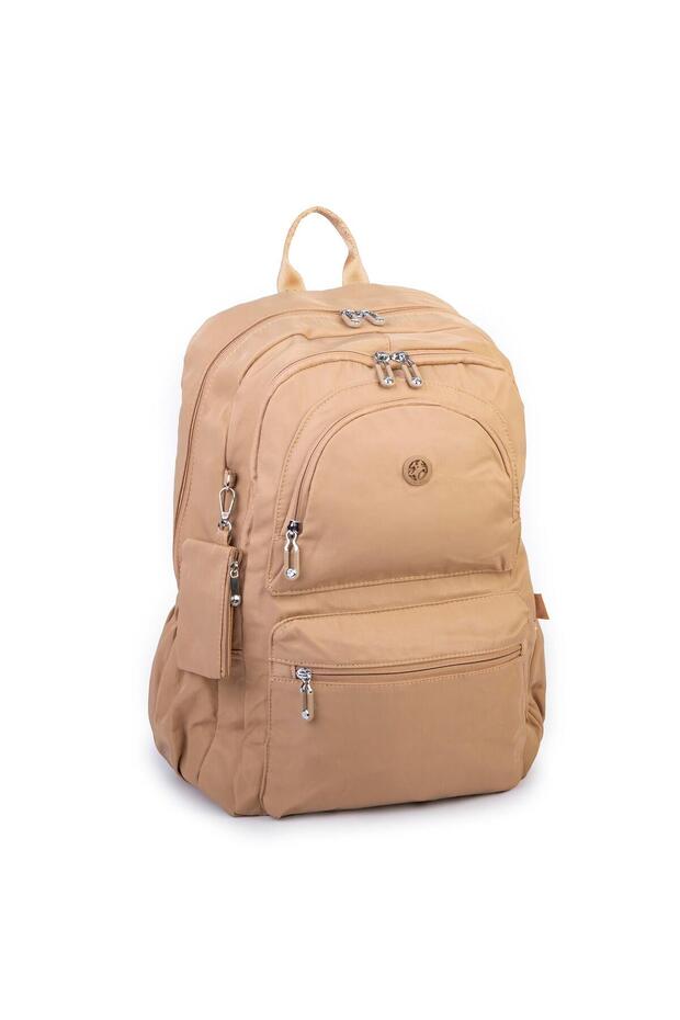 Unisex Large Size Lightweight Multi-Eye Backpack Sand
