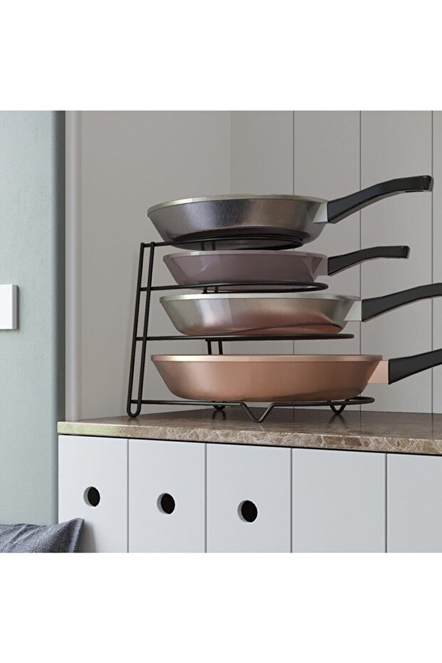4 Tiers Metal Organizer Pan Shelf