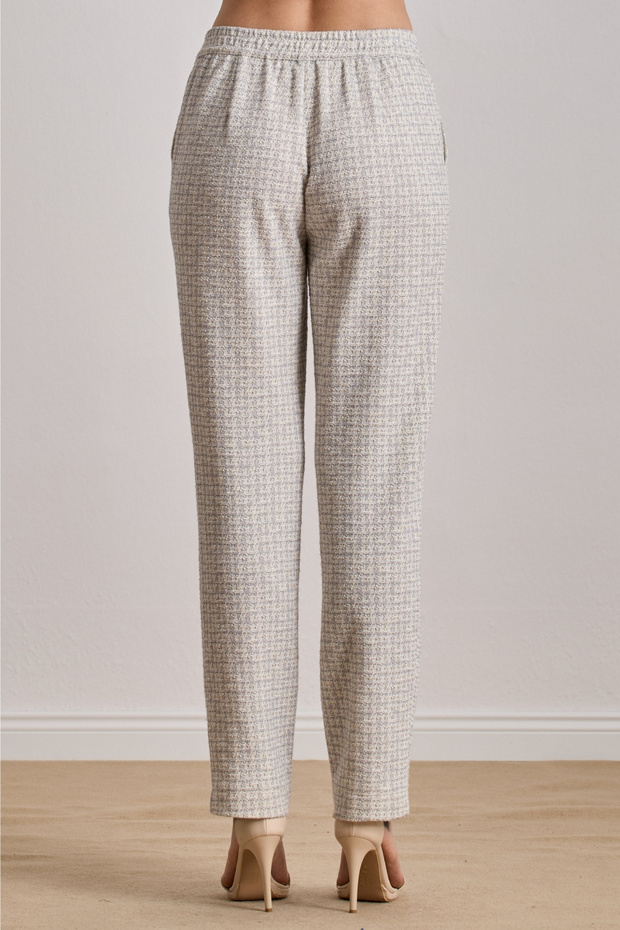 Bilekte Boy Ekru Örme Pantolon - 6